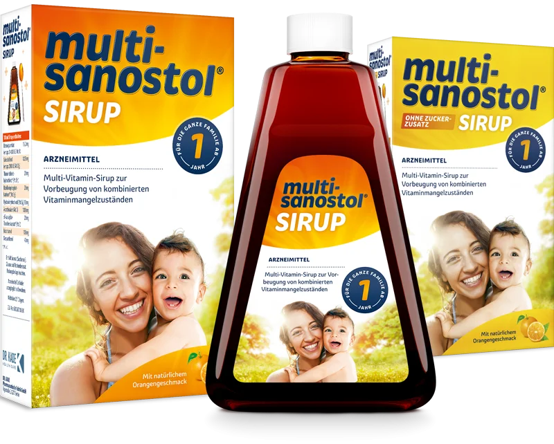 Multi-Sanostol Sirup bestellen: mit oder ohne Zucker